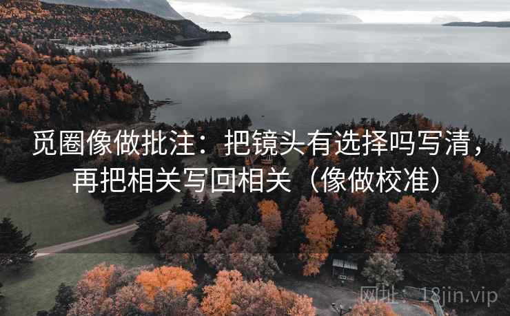 觅圈像做批注：把镜头有选择吗写清，再把相关写回相关（像做校准）
